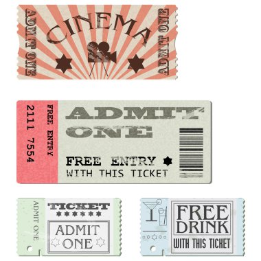 Vector set tickets clipart