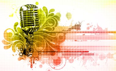 Colorful concert poster clipart
