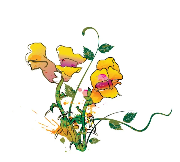 Ακουαρέλα floral φόντο — Διανυσματικό Αρχείο