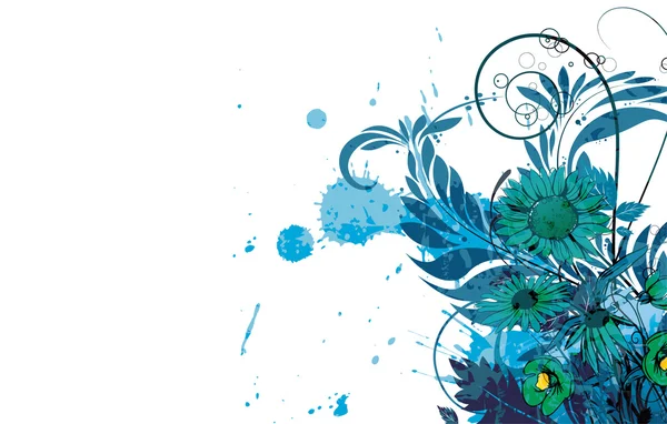 Aquarelle fond floral — Image vectorielle