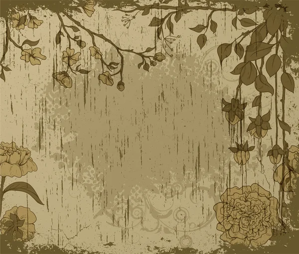 Винтажный фон с цветочным — стоковый вектор