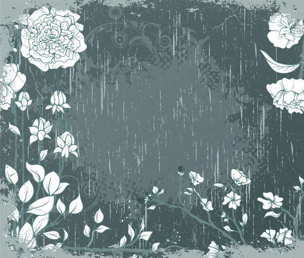 Винтажный фон с цветочным — стоковый вектор
