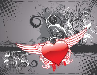 Grunge valentine background clipart