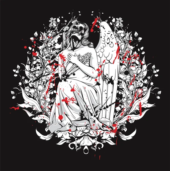 T-shirt design gothique — Image vectorielle