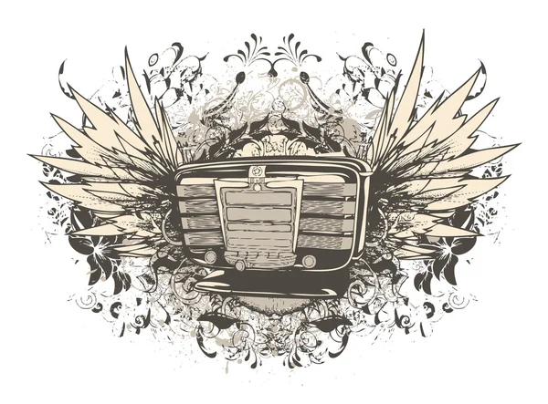 Design de t-shirt de música — Vetor de Stock