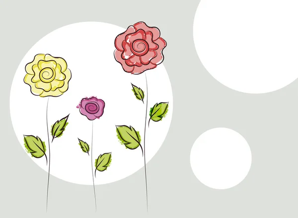 多彩 grunge 花卉背景 — 图库矢量图片