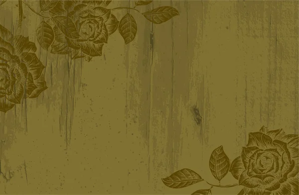 ビンテージ花の背景 — ストックベクタ