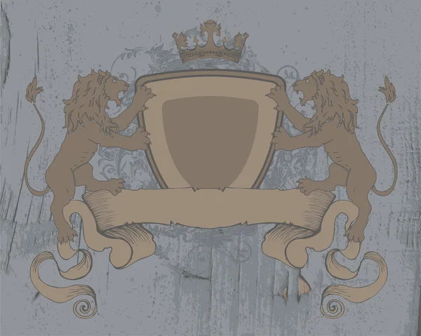 Emblema vintage su sfondo grunge — Vettoriale Stock
