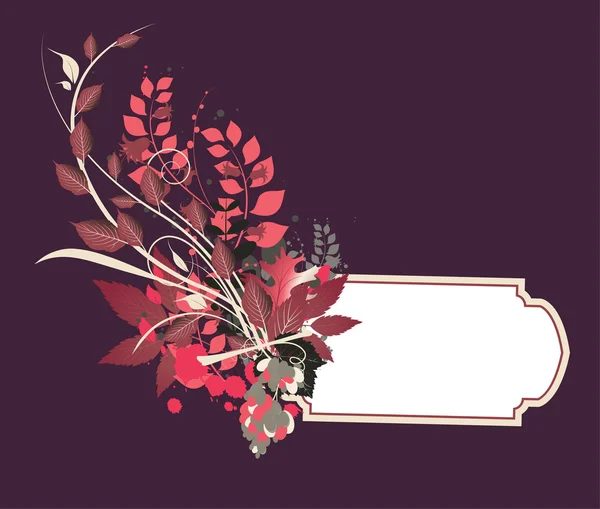 复古花卉帧 — 图库矢量图片