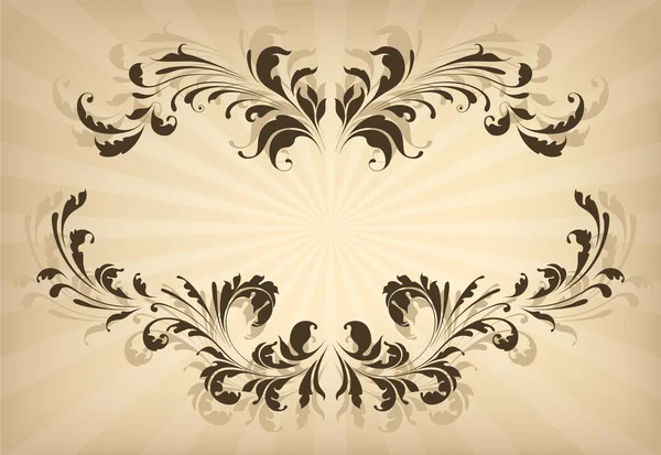 Vintage floral frame — Stockvector