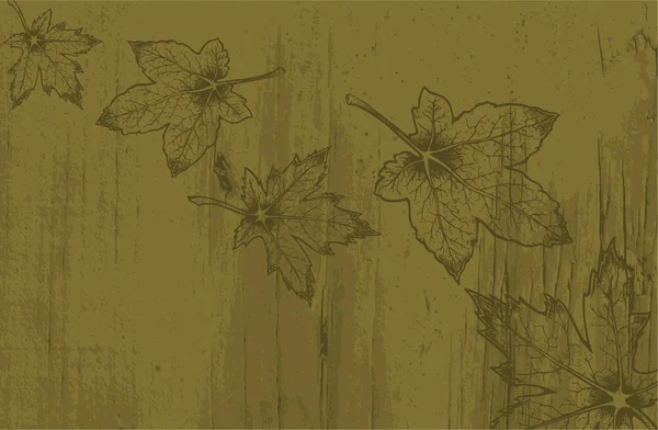 Grunge feuilles fond — Image vectorielle