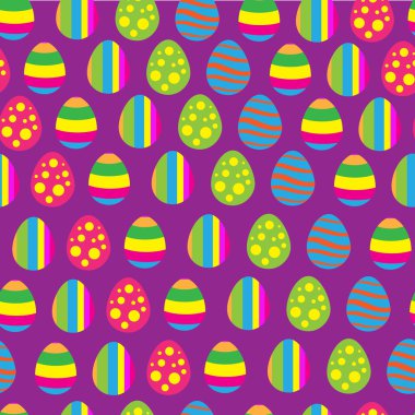 Easter eggs pattern clipart