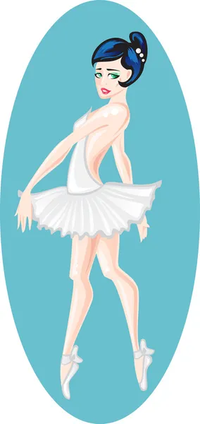 Ballerina di danza classica — Vettoriale Stock