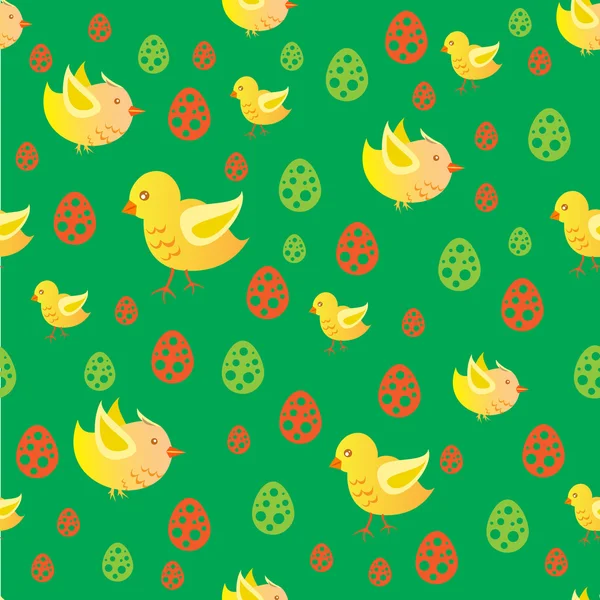 Easter chicken pattern — Stock Vector
