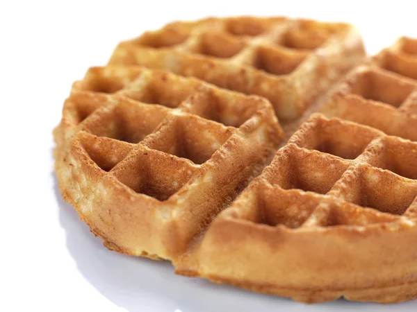 Um close-up de um waffle — Fotografia de Stock