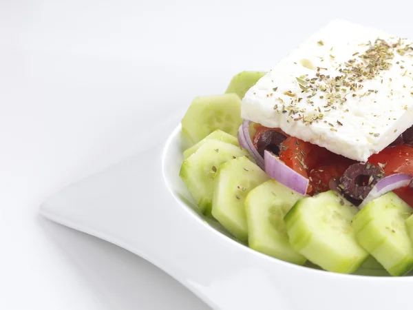Close up van een Griekse salade — Stockfoto