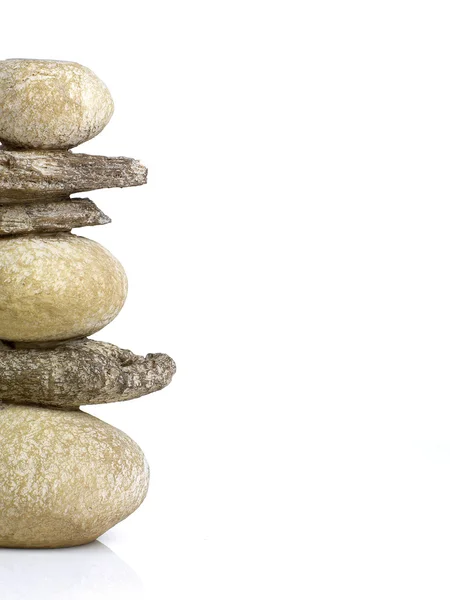 Kolom gemaakt van stenen (ruimte links voor bericht) — Stockfoto