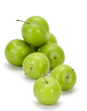 Green plums(greengages) clipart