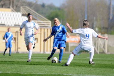 Girl soccer game clipart