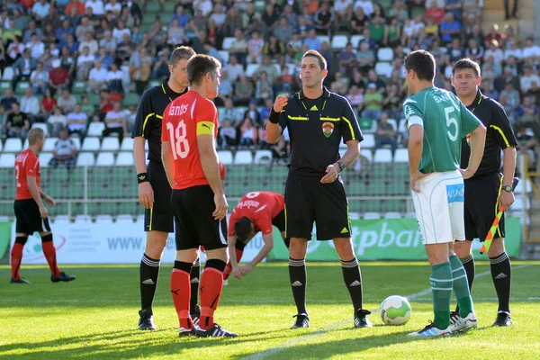Kaposvár - Pécs-foci játék — Stock Fotó