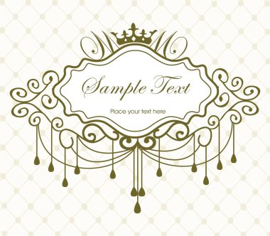 Luxury vintage frame ver. 4 clipart