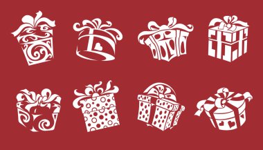 Gift boxes clipart