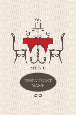 Restaurant menu design clipart