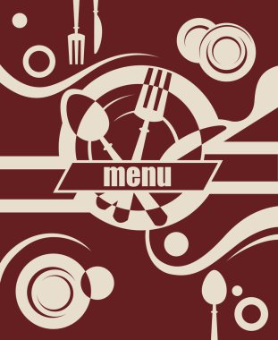 Restaurant menu design clipart