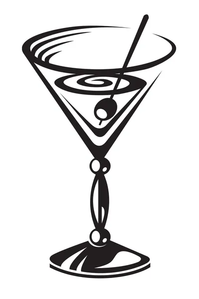 Verre à cocktail — Image vectorielle