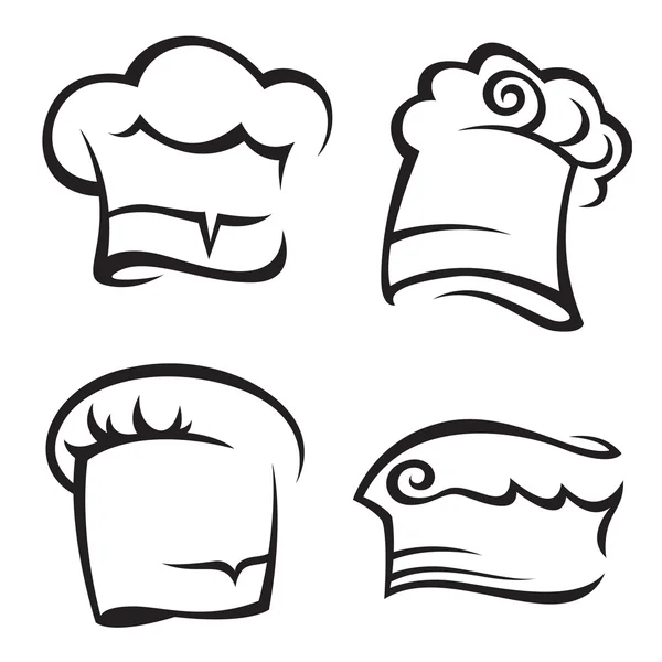 Set di cappelli da chef — Vettoriale Stock