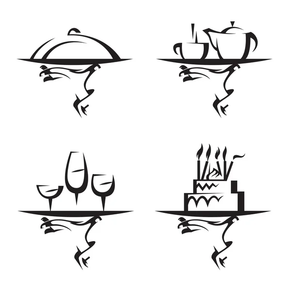 Set de iconos restaurantes — Archivo Imágenes Vectoriales