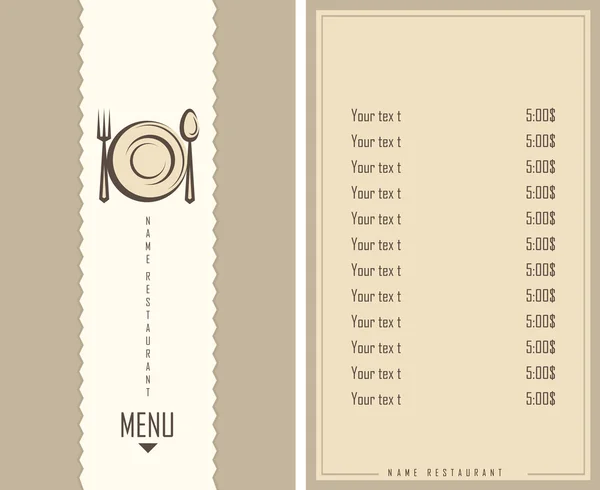 Design de menu restaurante —  Vetores de Stock