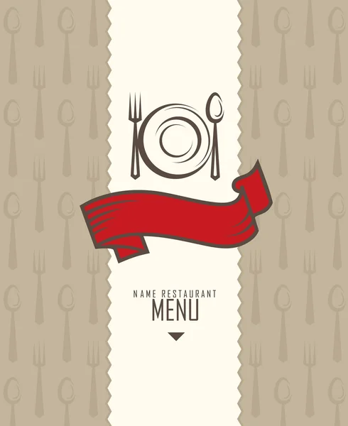 Étterem menü design — Stock Vector