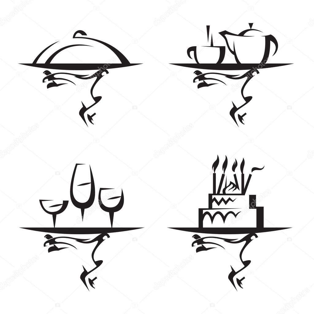 Restaurants icon set