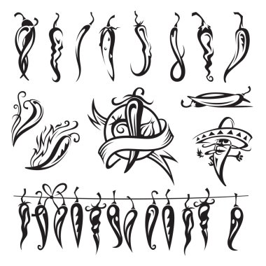Chili peppers clipart