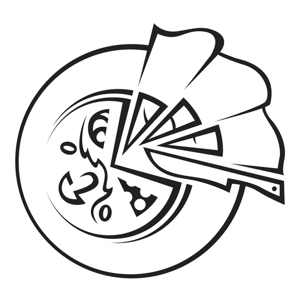 Illusztráció: pizza — Stock Vector