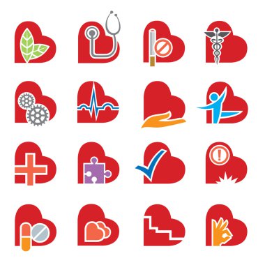 Medical icons set clipart