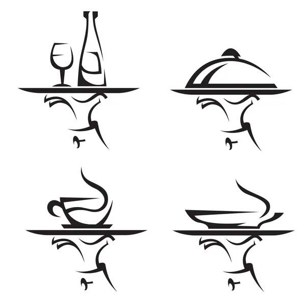 Conjunto de ícone de restaurantes — Vetor de Stock