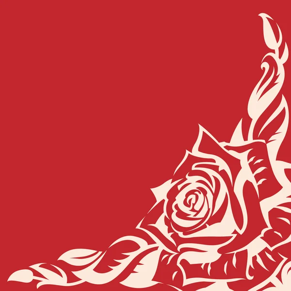 Rosa en un rojo — Archivo Imágenes Vectoriales