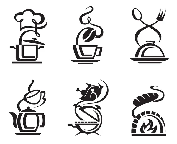 Icono set de comida — Archivo Imágenes Vectoriales