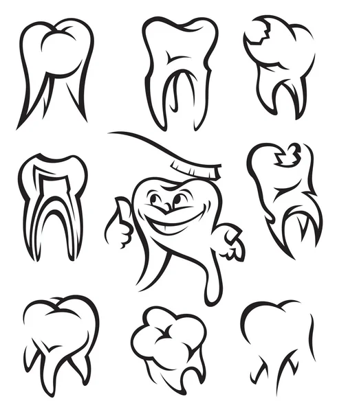 Ensemble de dents — Image vectorielle