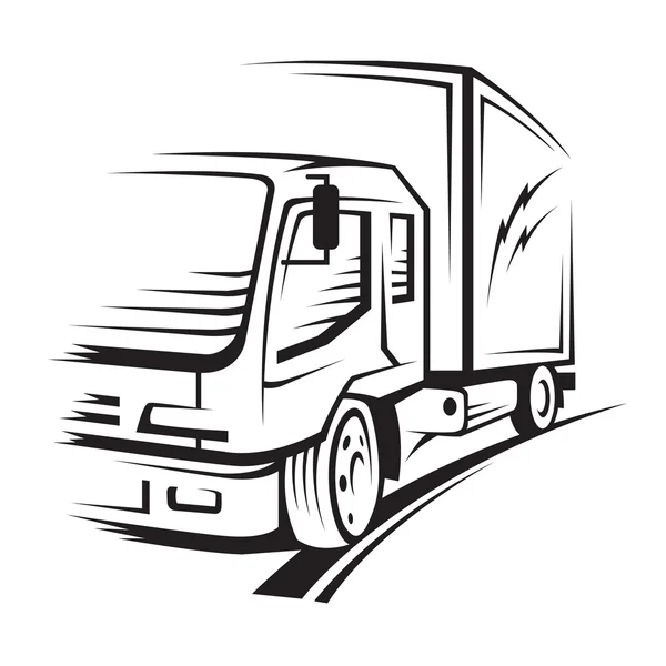 Illustratie van een vrachtwagen — Stockvector