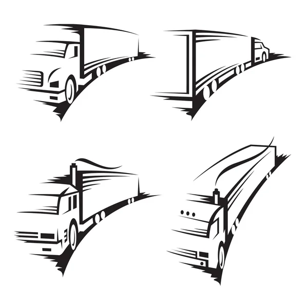Set of trucks — Stock Vector