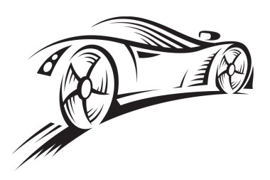 Monochrome car clipart