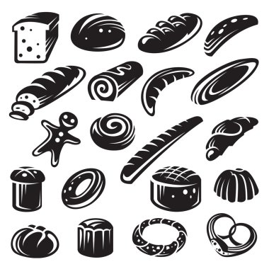 Set of bread clipart