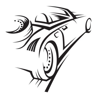 Monochrome car clipart