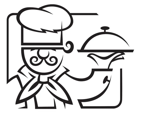 抽象的厨师 — 图库矢量图片
