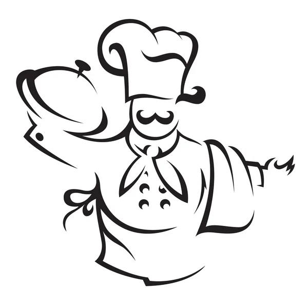 抽象的厨师 — 图库矢量图片
