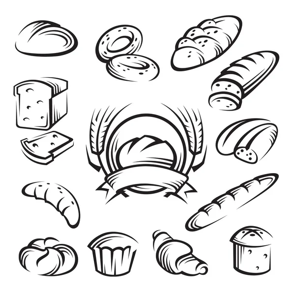 Набор хлеба — стоковый вектор
