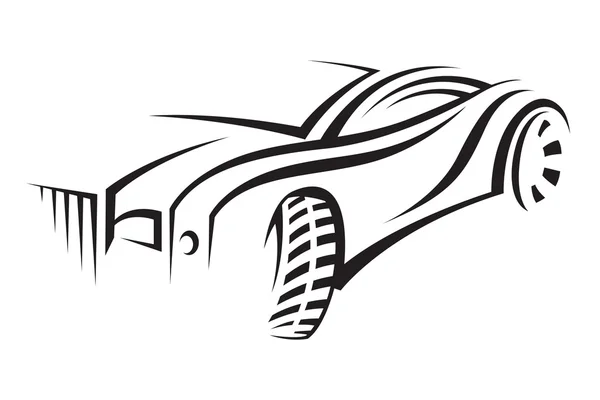 Bir arabanın çizimi — Stok Vektör